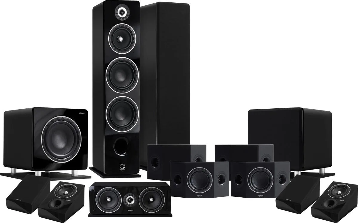 Elipson Prestige Facet HCS 24F 7.2.4 Noir Packs enceintes grand spectacle