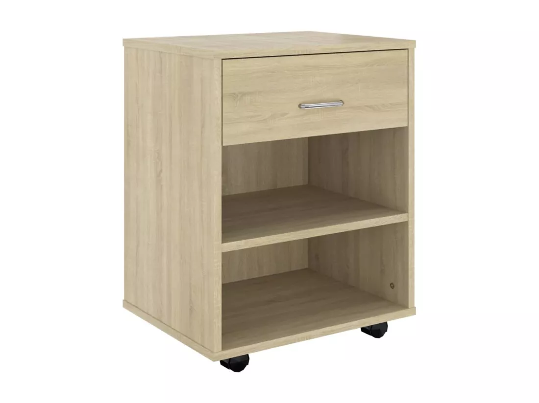 Armoire à roulettes Chêne sonoma 46x36x59 cm Bois d’ingénierie