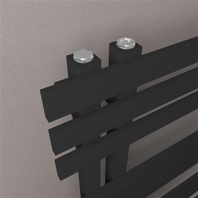 Eastbrook Hurley handdoekradiator 60x150cm 768W zwart mat met thermostaat zwart mat