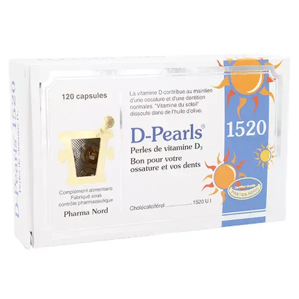 Pharma Nord D-Pearls 1520 Vitamina D3 120 cápsulas