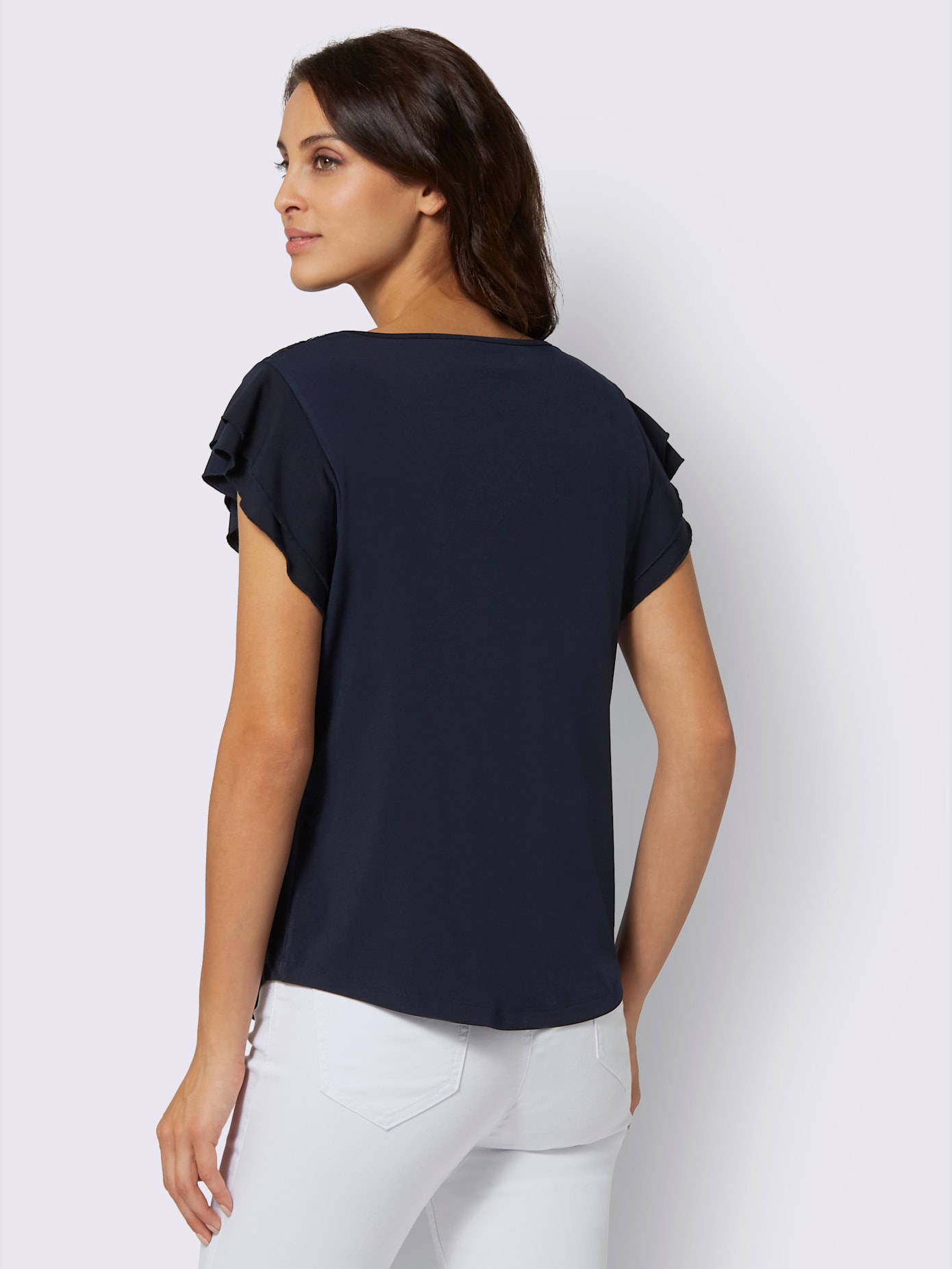 T-shirt à manches courtes superbe dentelle