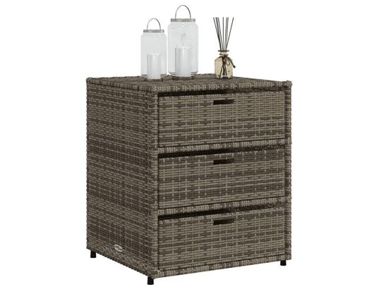 VIDAXL - Armoire de jardin Armoire de rangement de jardin gris 55x59x69 cm résine tress...