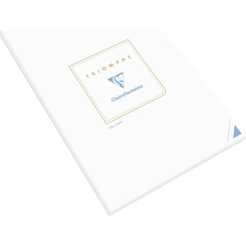Bloc de Correspondance Triomphe 50 Feuilles Unies Blanches A4-21x29,7 cm - 90g/m2 - Blanc