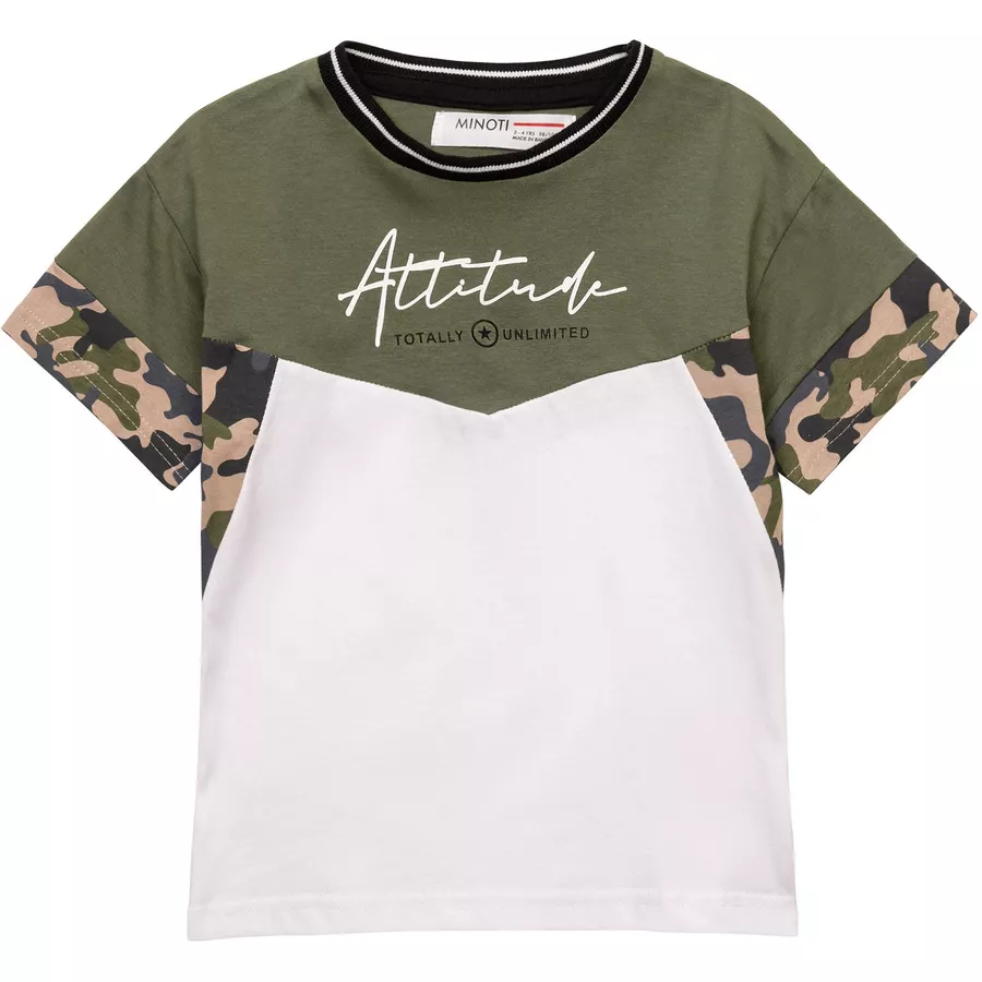 MINOTI T-Shirt und Shorts im Set KhakigrünWeiß