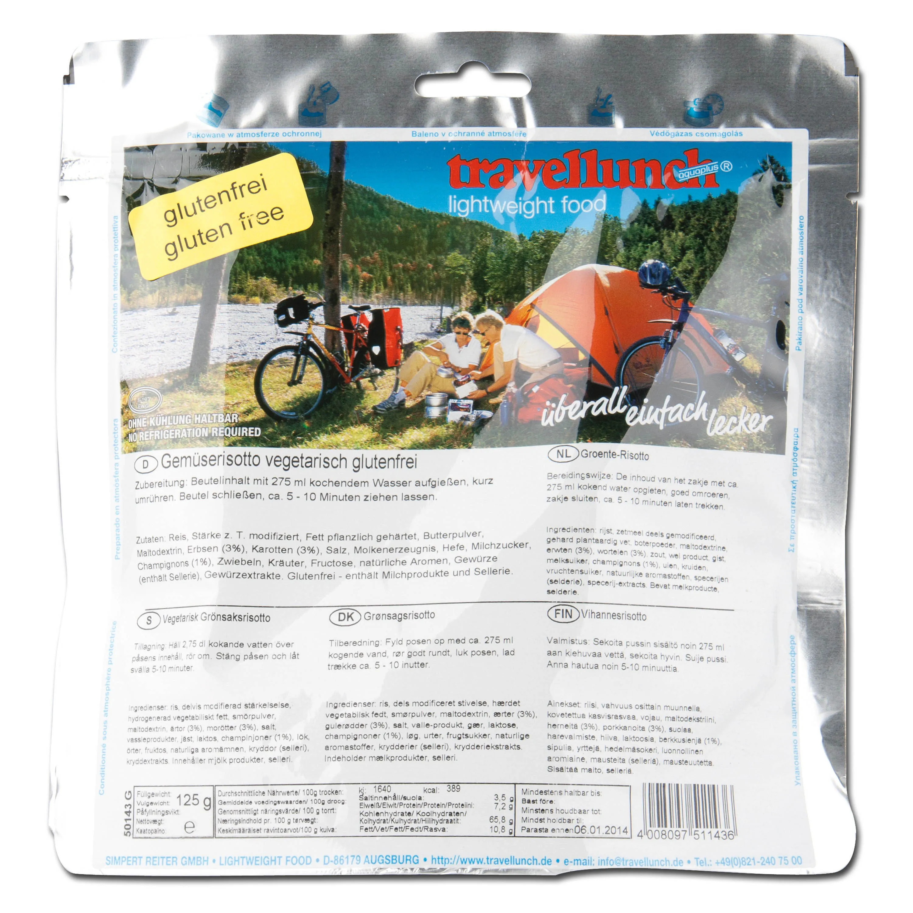 Travellunch -  Gemüserisotto vegetarisch glutenfrei 1 Packung