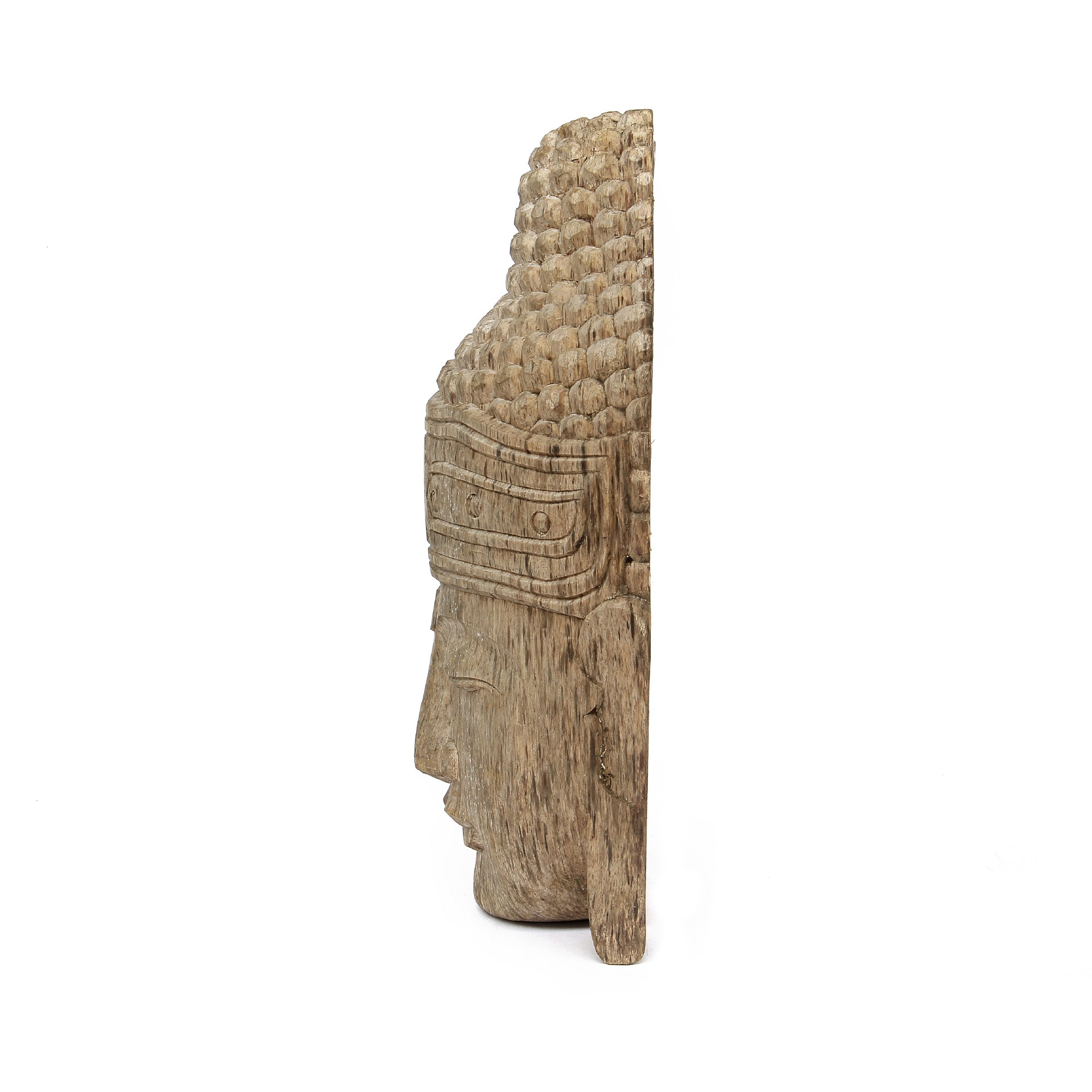 Buddha-Maske, grau, T 11 cm, B 25 cm, H 40 cm von fischer's lagerhaus