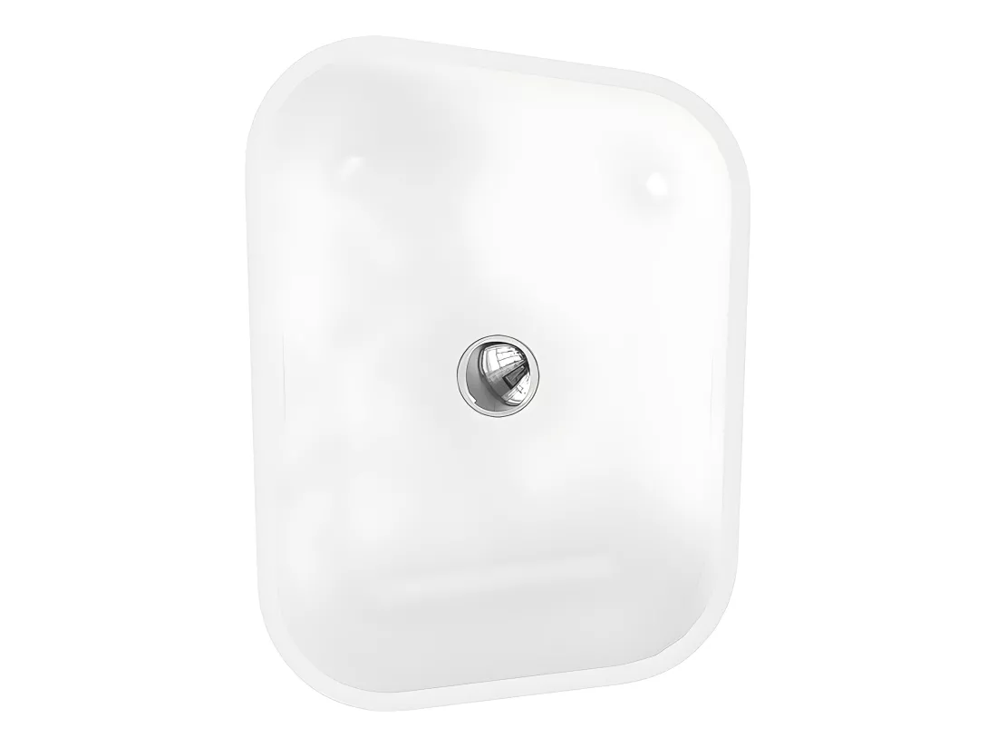 Vasque sur pied rectangulaire en solid surface - Blanc - TILICHO