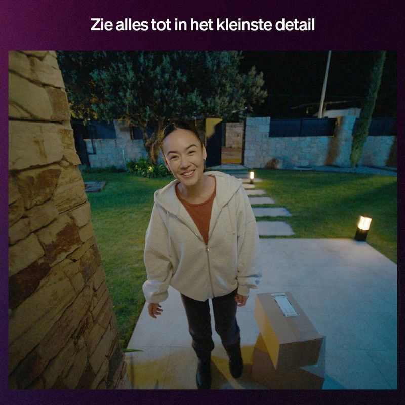 Hue Secure - Videodeurbel - 2K-video - Werkt met Philips Hue lampen - Dag- en Nachtvisie