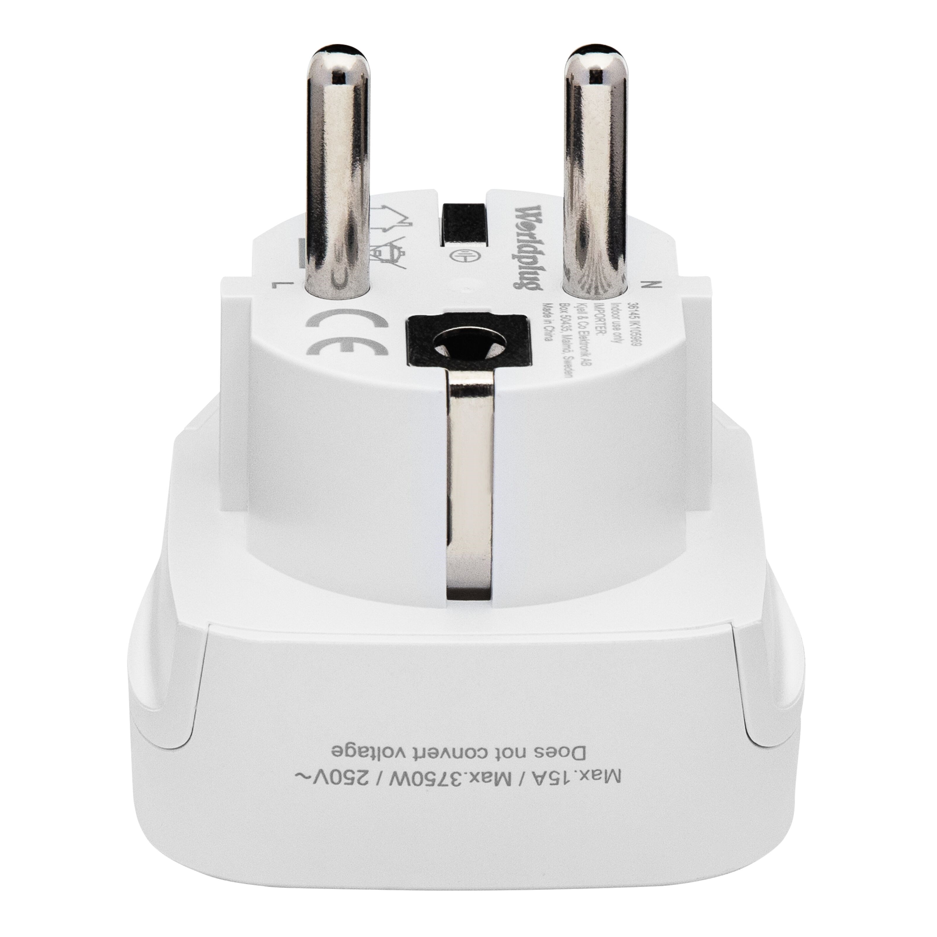 Luxorparts Jordet universalreiseadapter til Norge