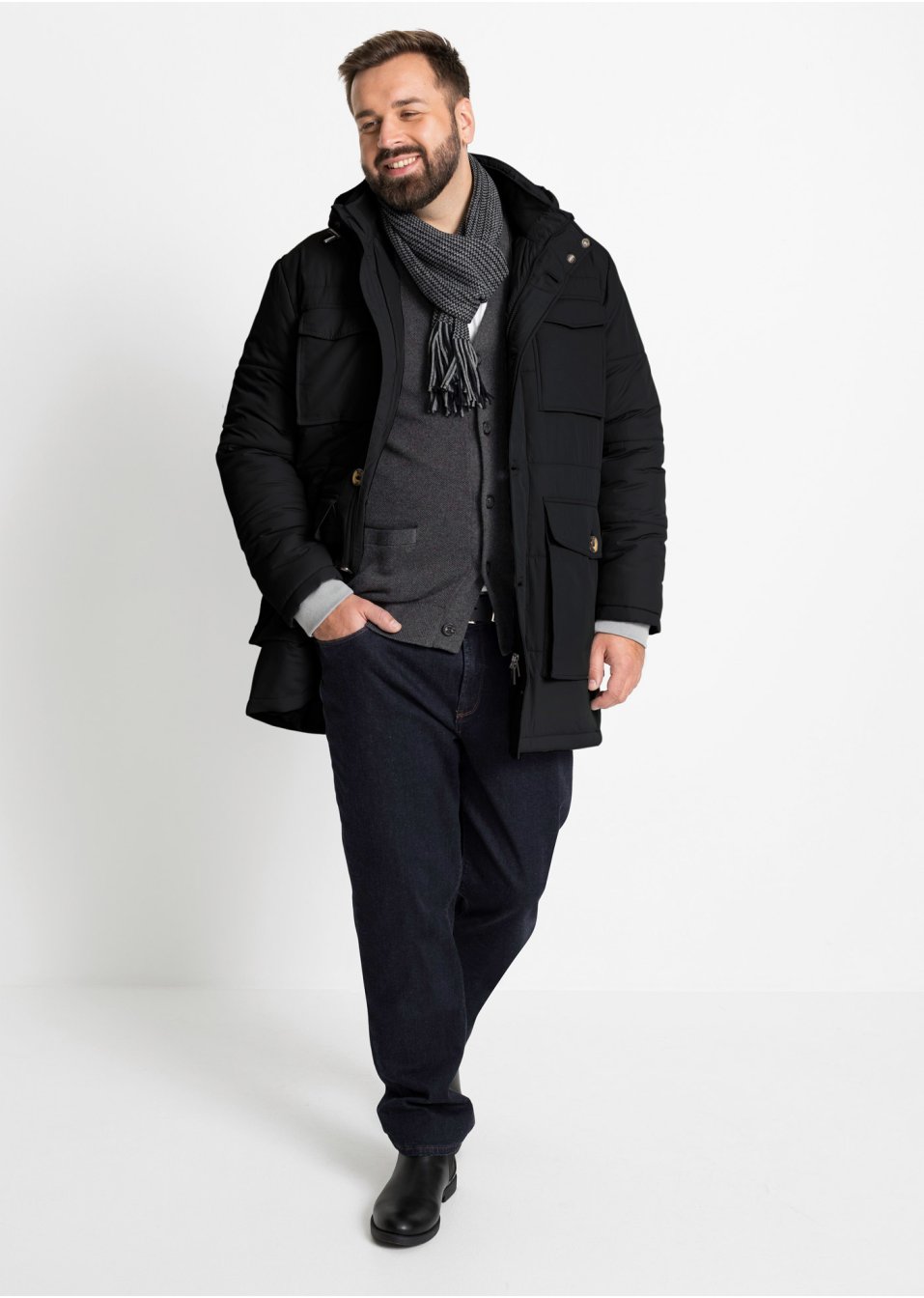 Parka avec capuche amovible
