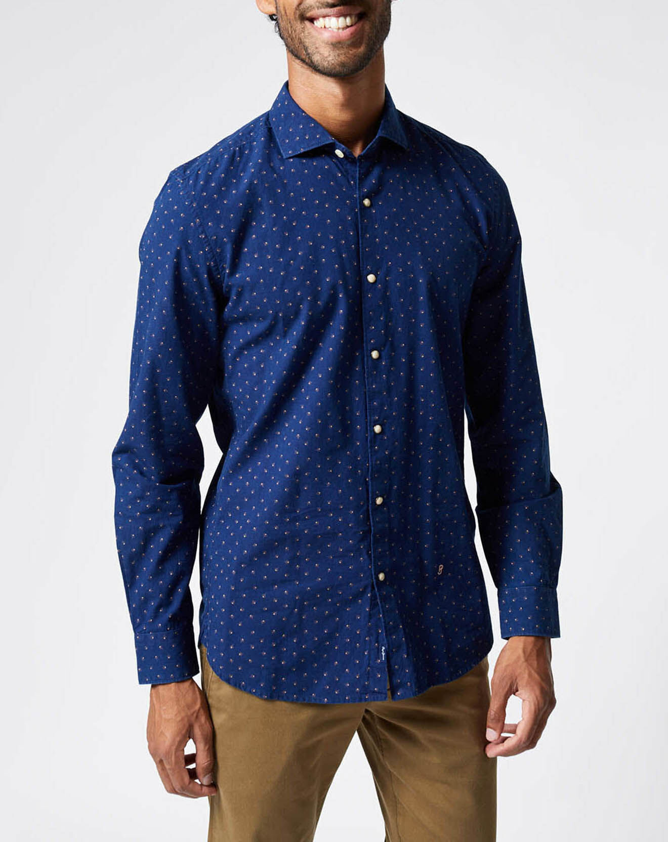 Pepe Jeans Chemise Tedworth Mid Print bleu moyen