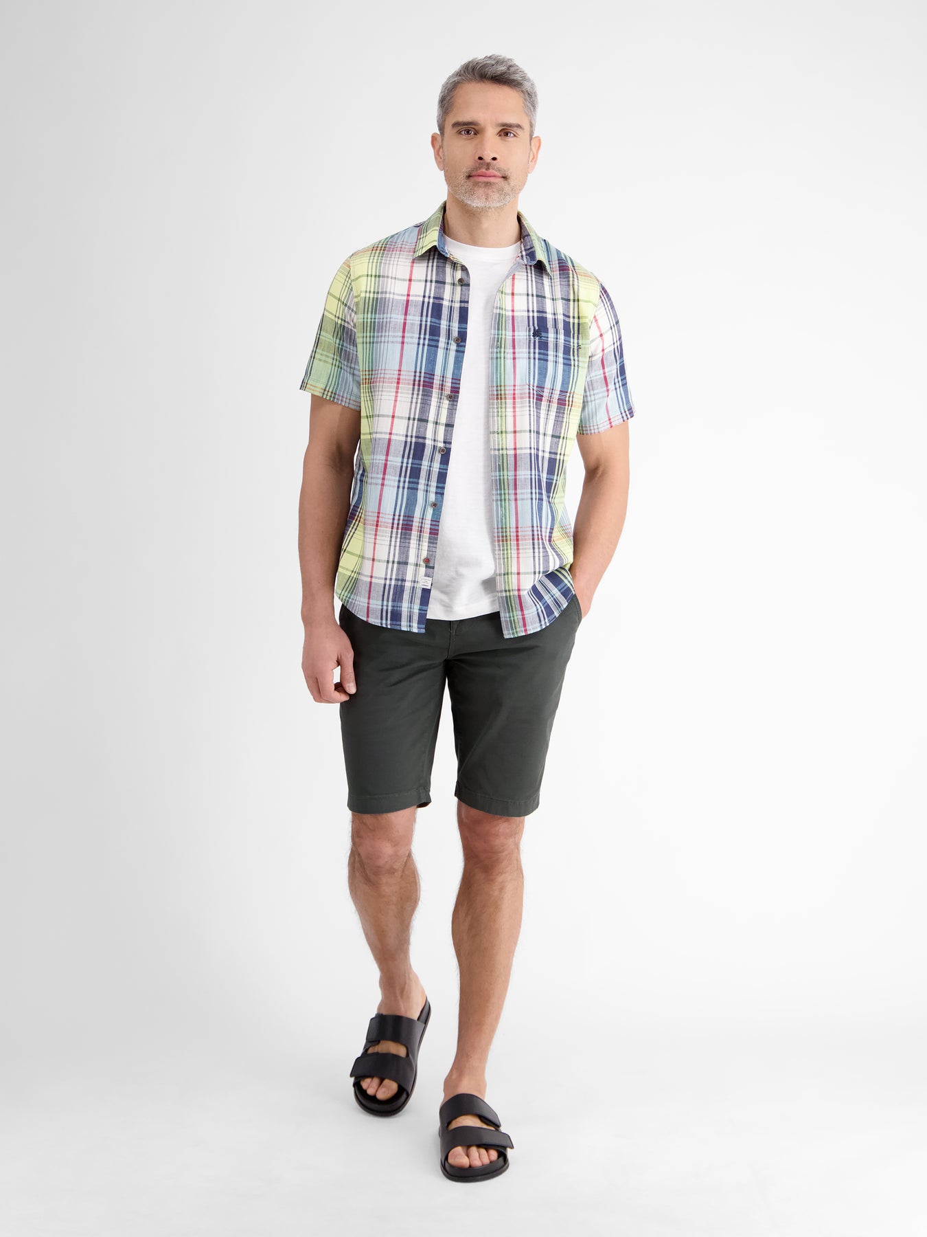 Chino-Bermuda mit Gürtel