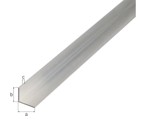 Aluminium hoekprofiel, natuurlijke afwerking, 15x15x1 mm, 2,6 m