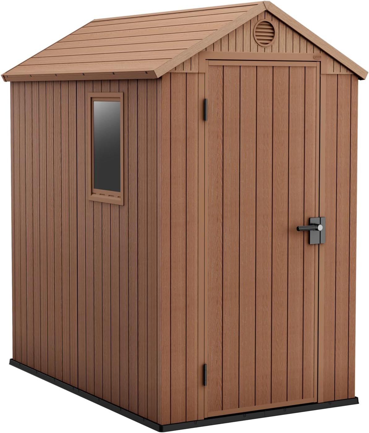 Keter Gartenhaus Darwin 4 x 6, Holzoptik, braun, 2 m², 125,8 x 184,5 x 205 cm