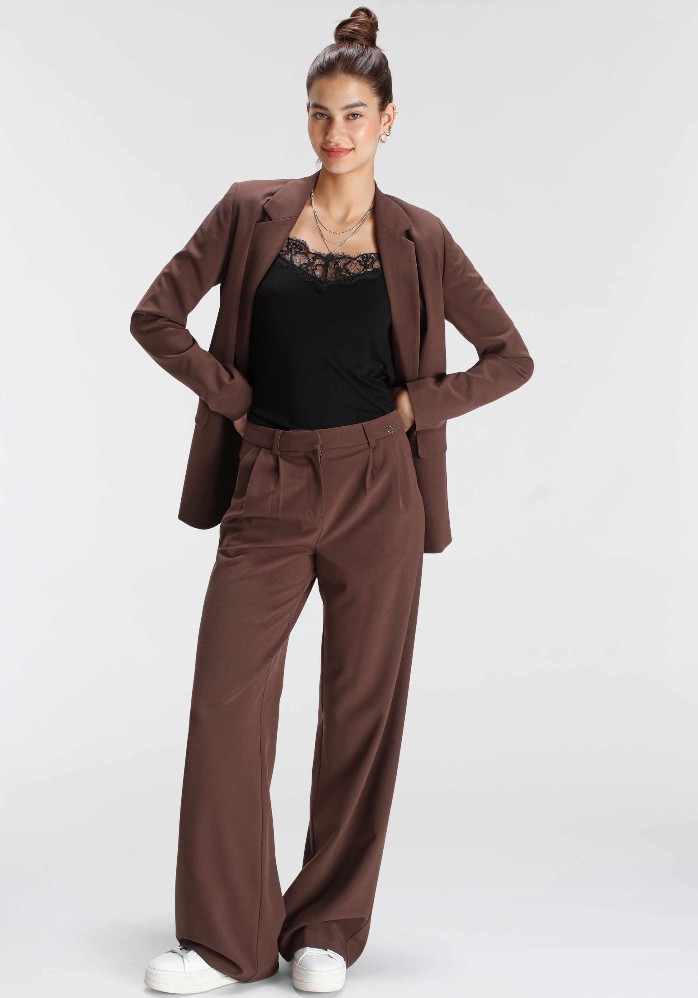 Tamaris Anzughose  mit weitem Bein