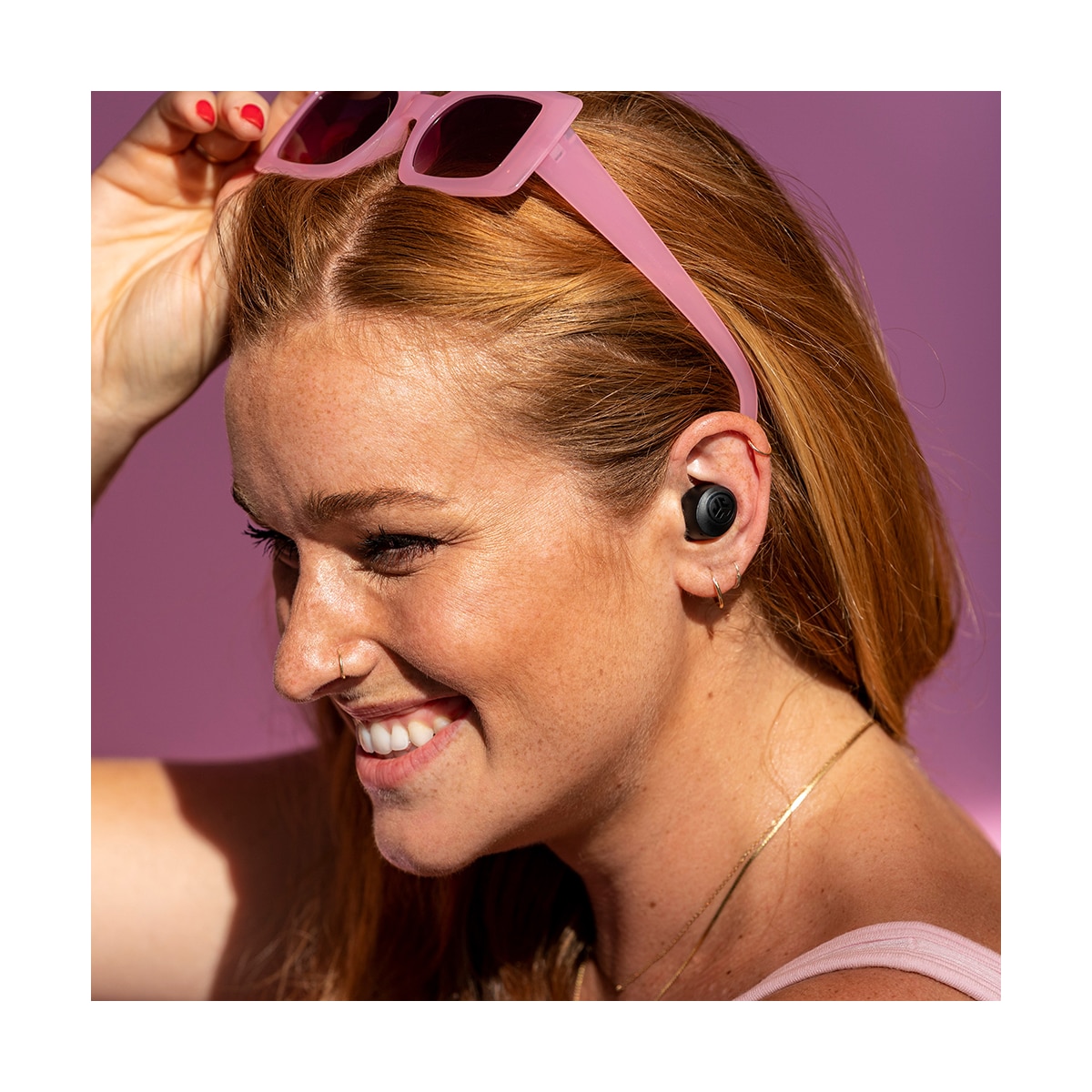 JLab Go Air Pop helt trådløse in-ear hodetelefoner (sort)