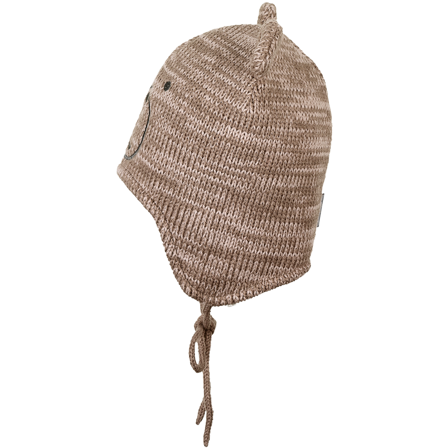 Sterntaler Strickmütze Bärengesicht braun