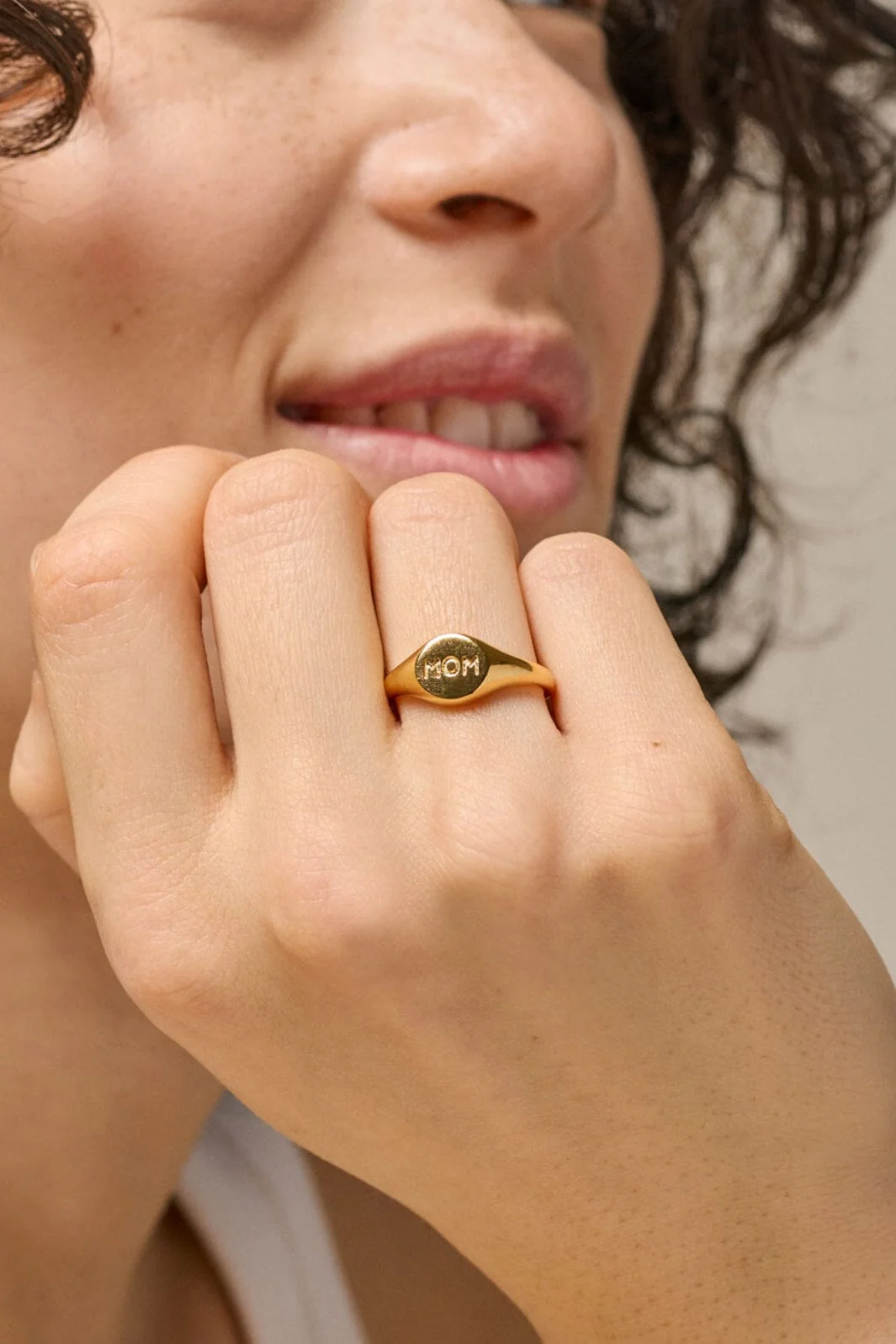Enamel Copenhagen Ring, Signet 925s gp