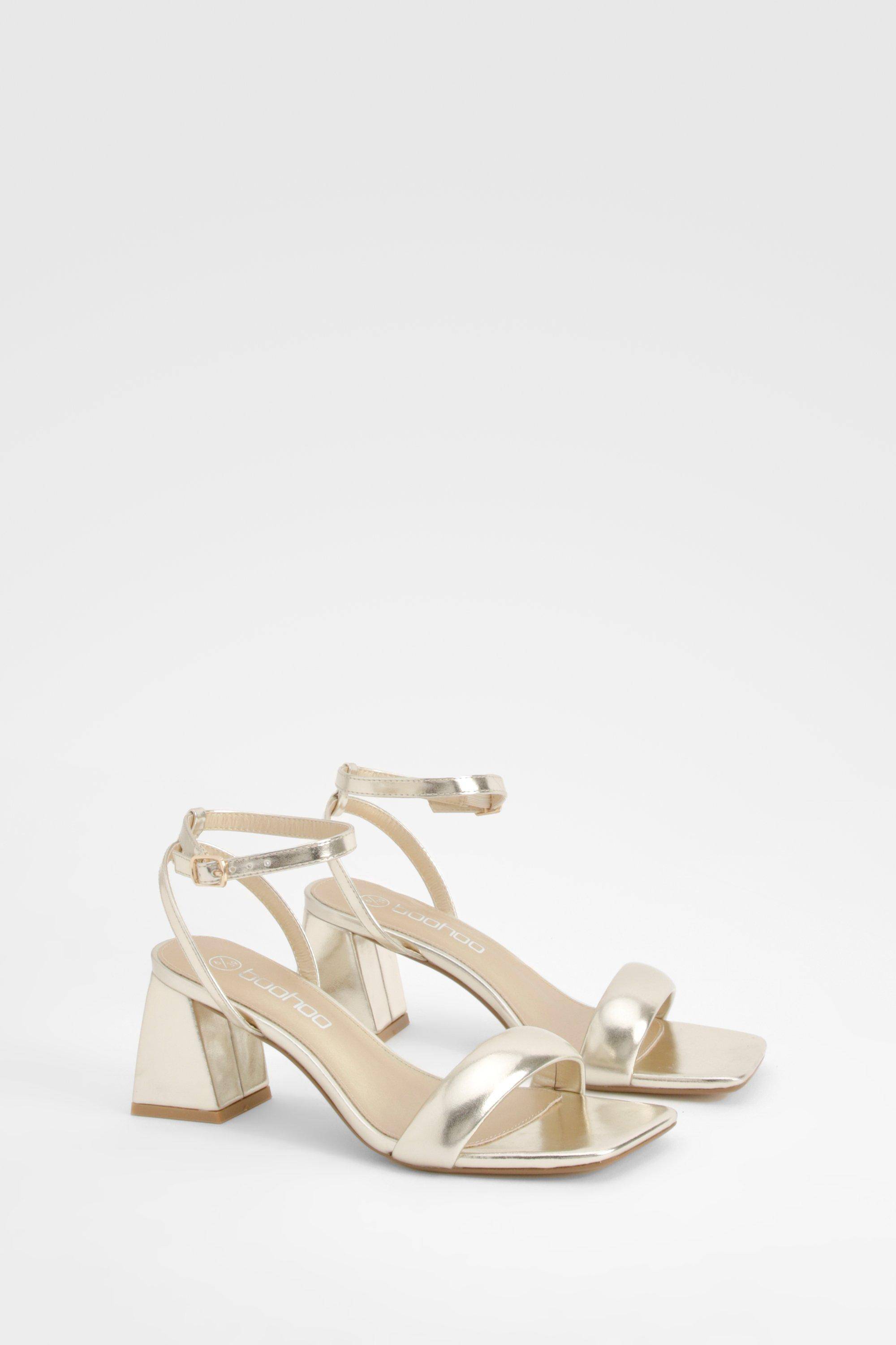 boohoo Talons Deux Parties à Brides Métalliques Rembourrés