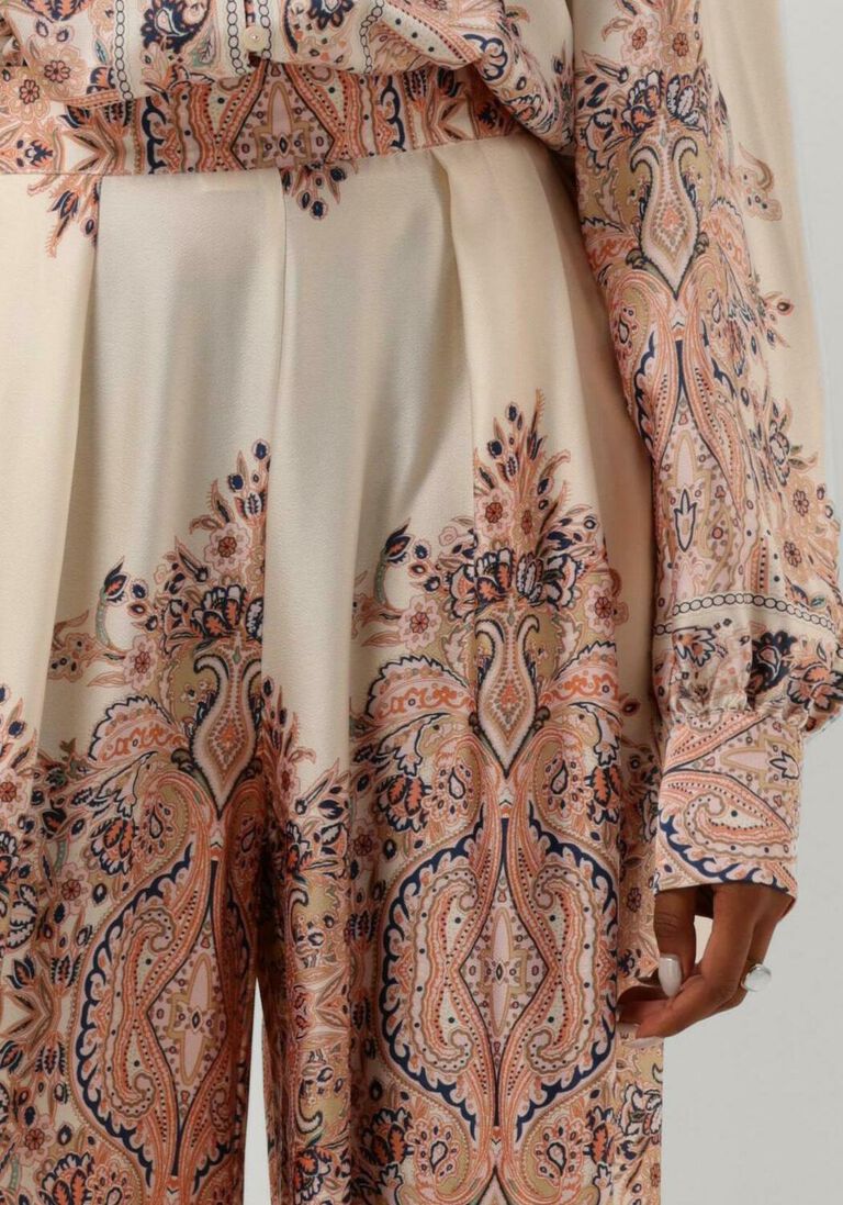 NEO NOIR creme neo noir wijde broek mana paisley border pants