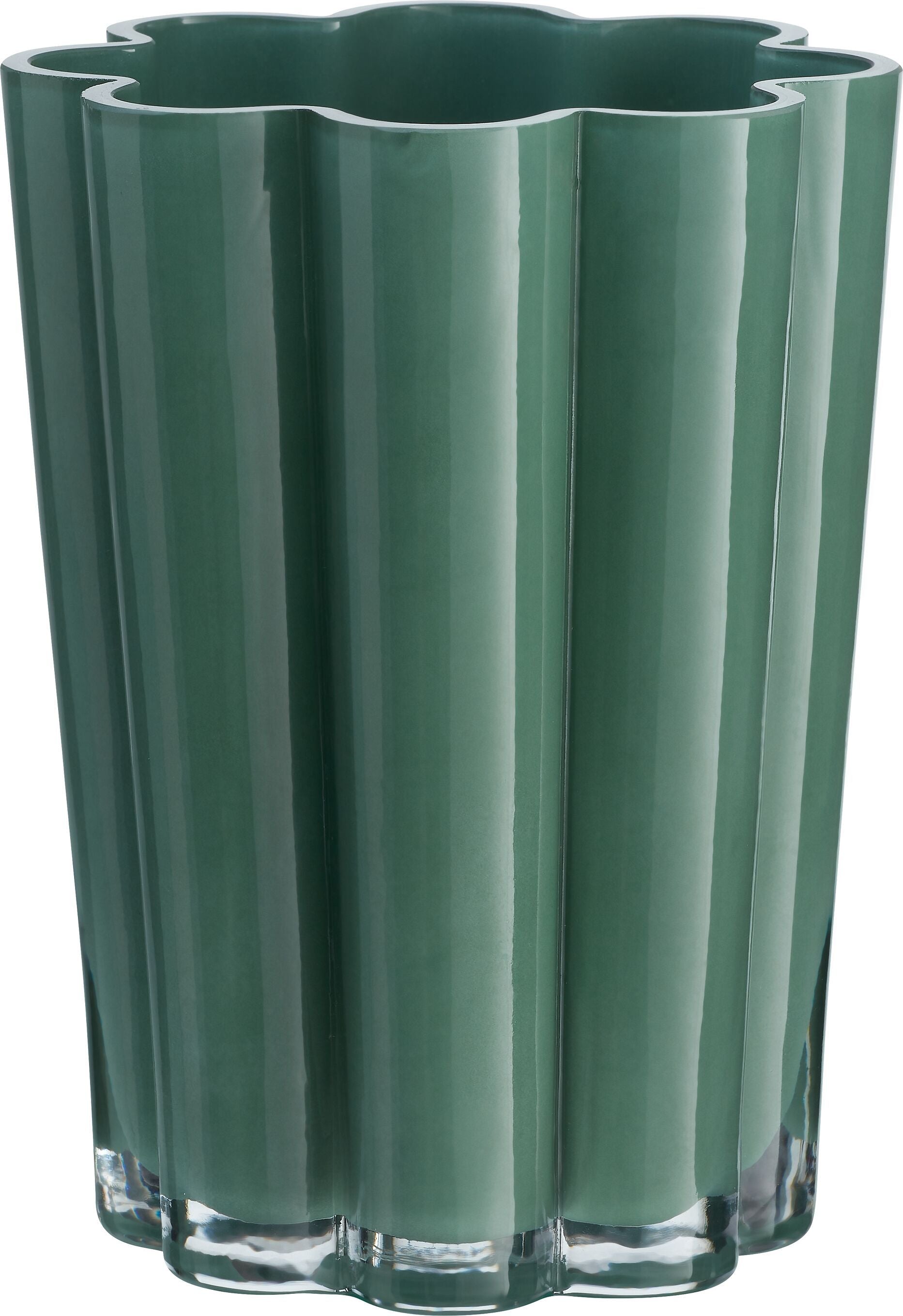 SE-CIAO Vase Glas grün - Braun / H: 20.0 cm