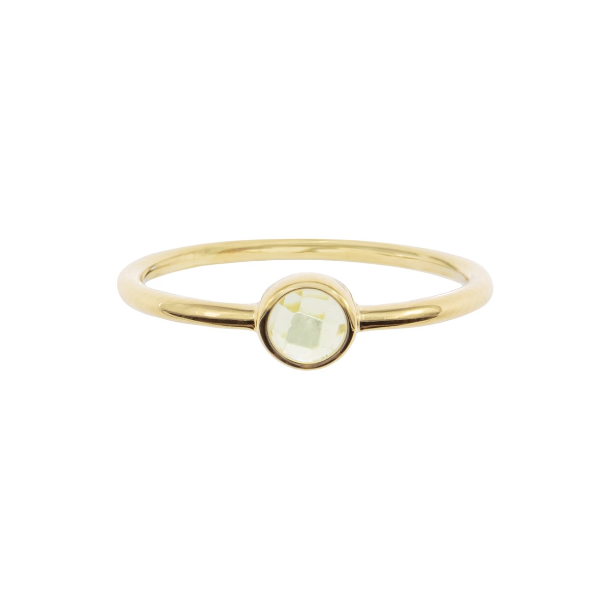 Bague Gemia en pierre Péridot plaqué or