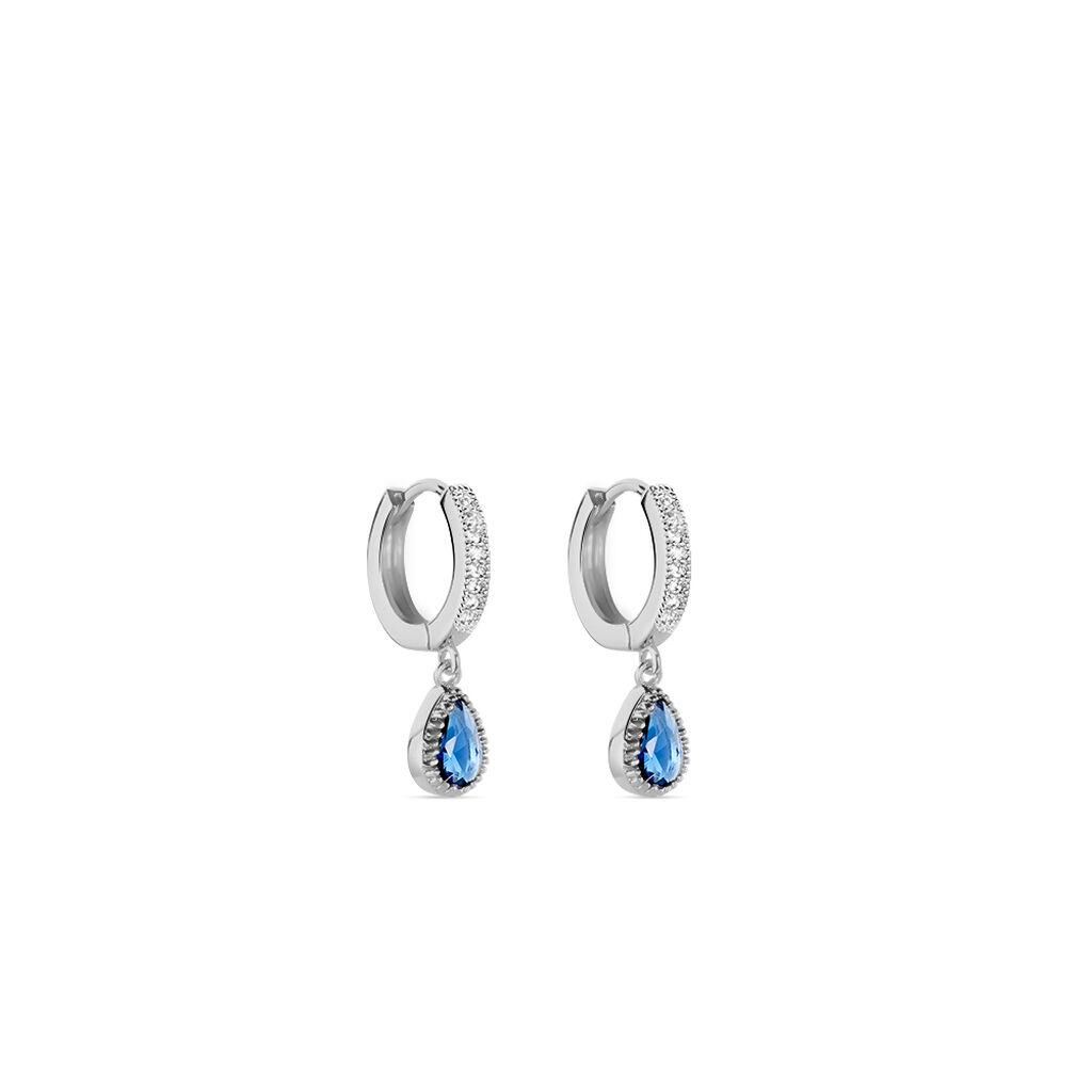 Creoles Jerusha Argent Blanc Oxydes De Zirconium