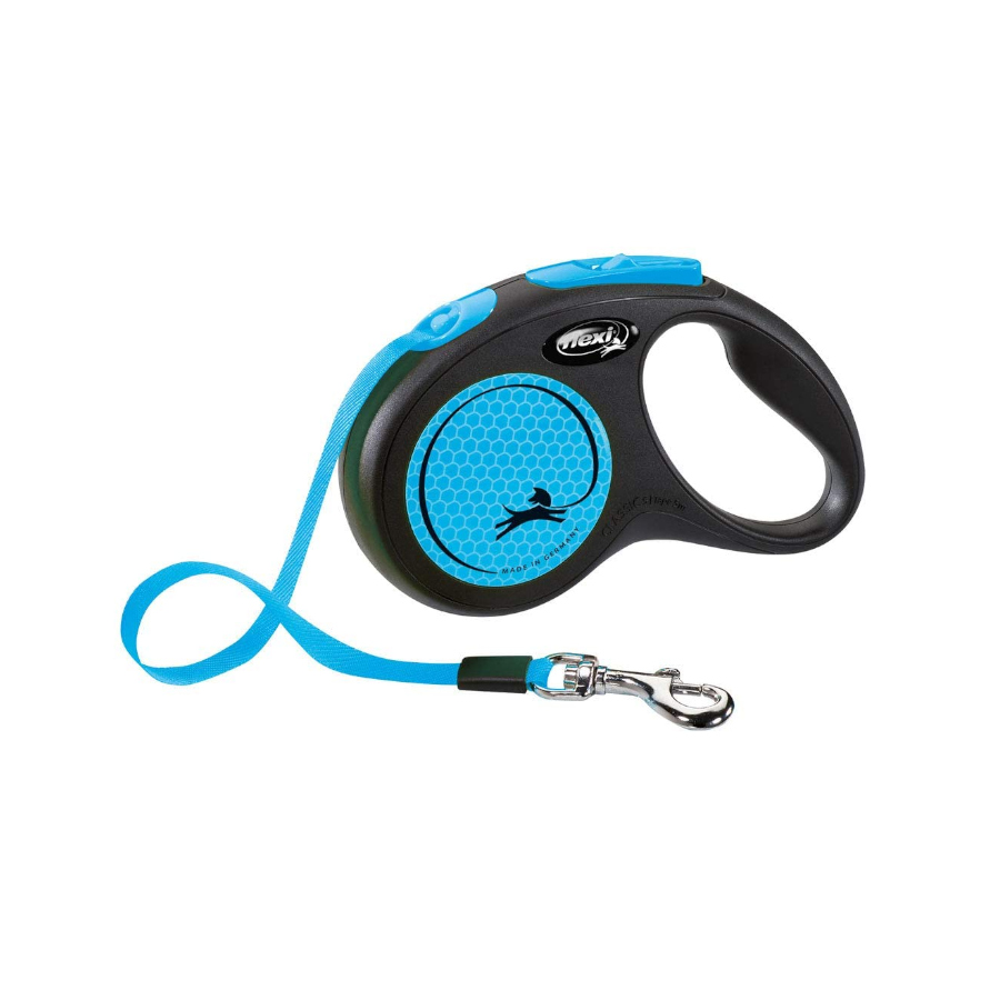 Guia extensível Flexi New Neon Blue para cães