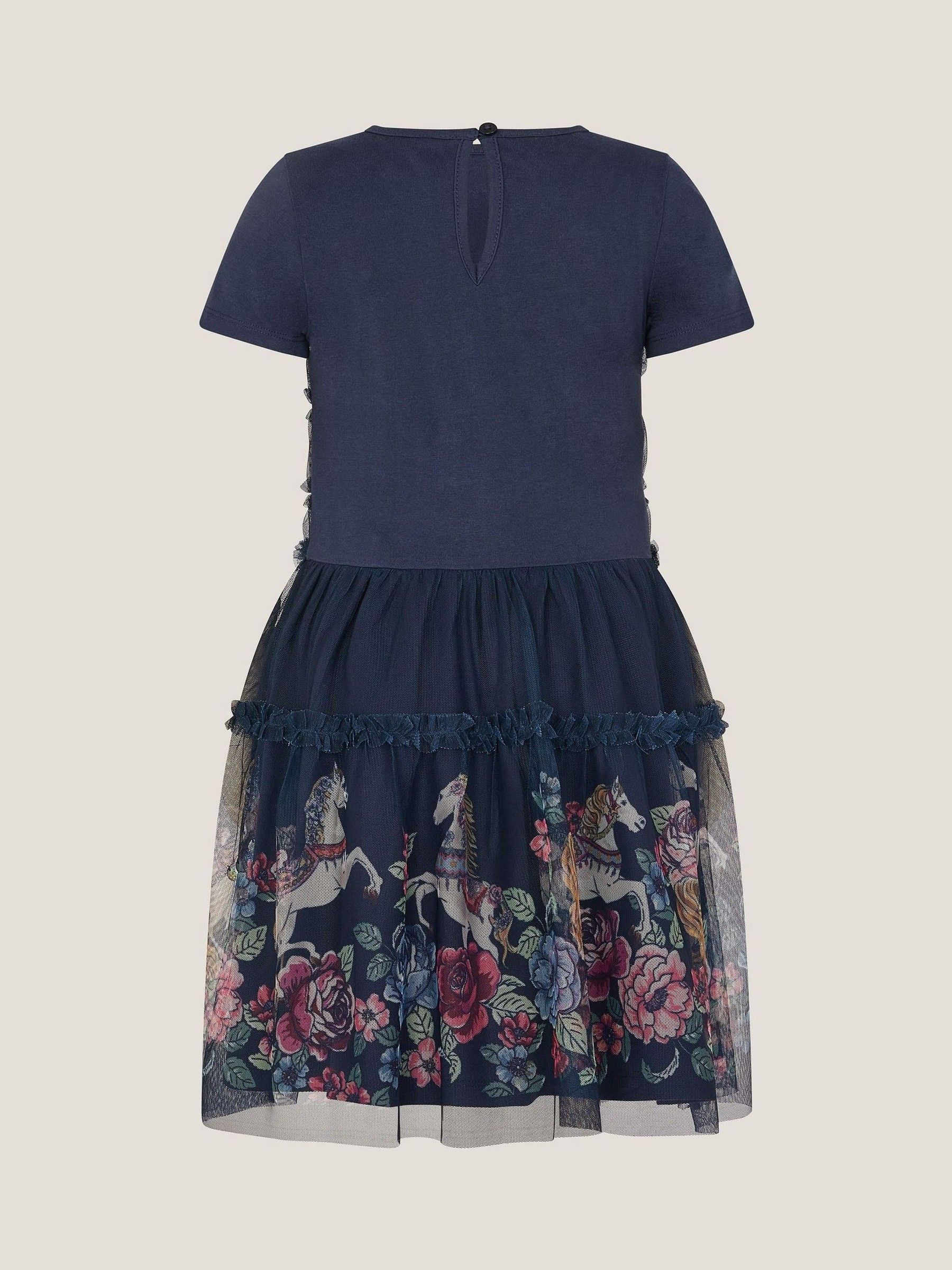 Monsoon Unicorn Sequin Frill Dress