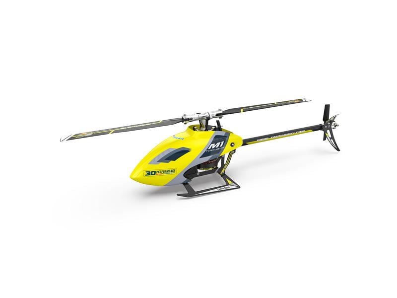 OMPHobby Helikopter M1 EVO Flybarless, 3D, Gelb BNF OMP M1 Evo – Vollwertiger 3D Heli im Mini Format mit nur 290 mm Rotordurchmesser