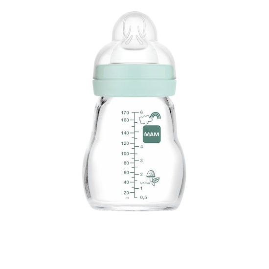 Biberon en verre   Bleu        170 ml   de               Mam
