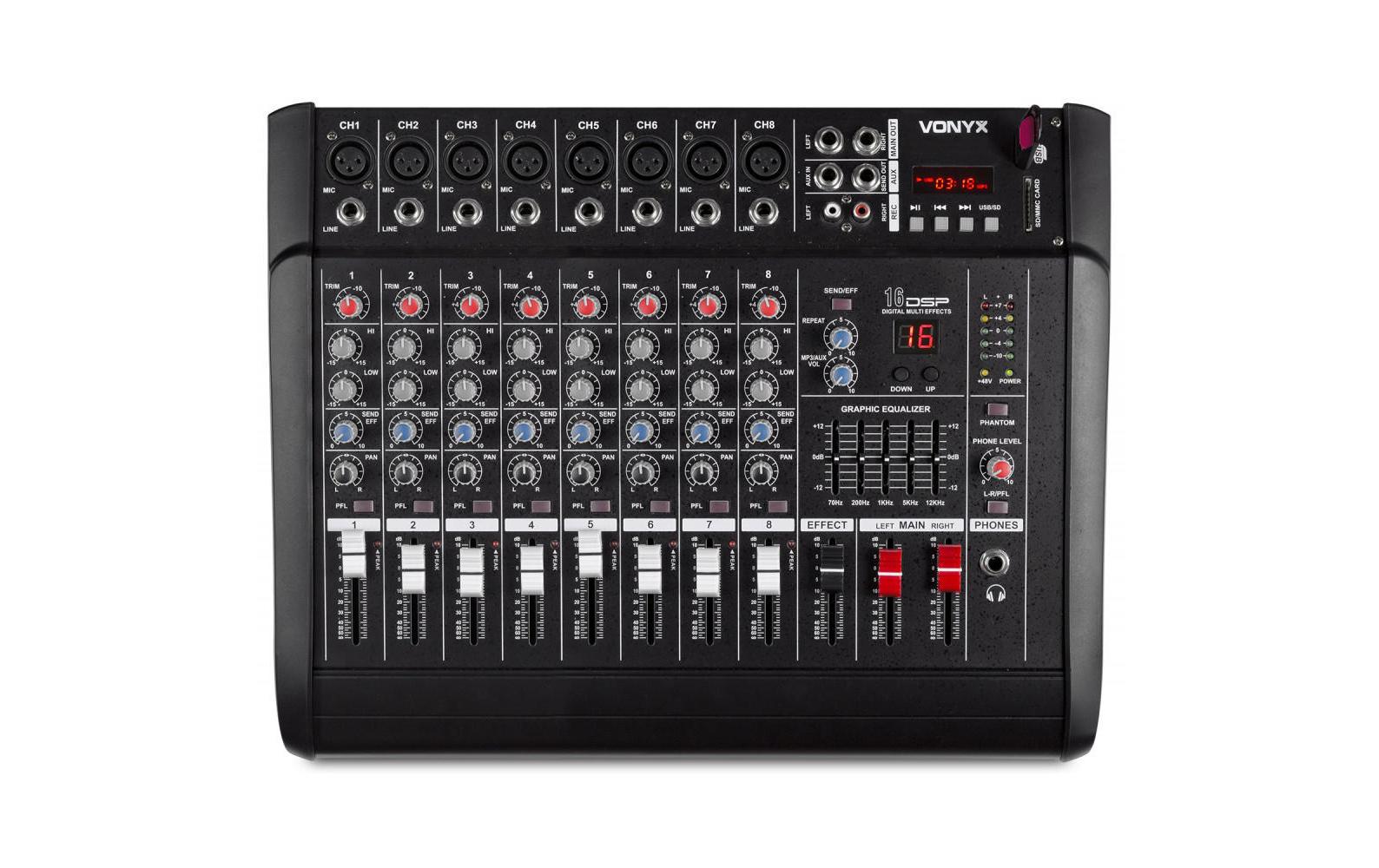 Mischpult AM8A Powermixer<br>Leistungsstarker Powermischer