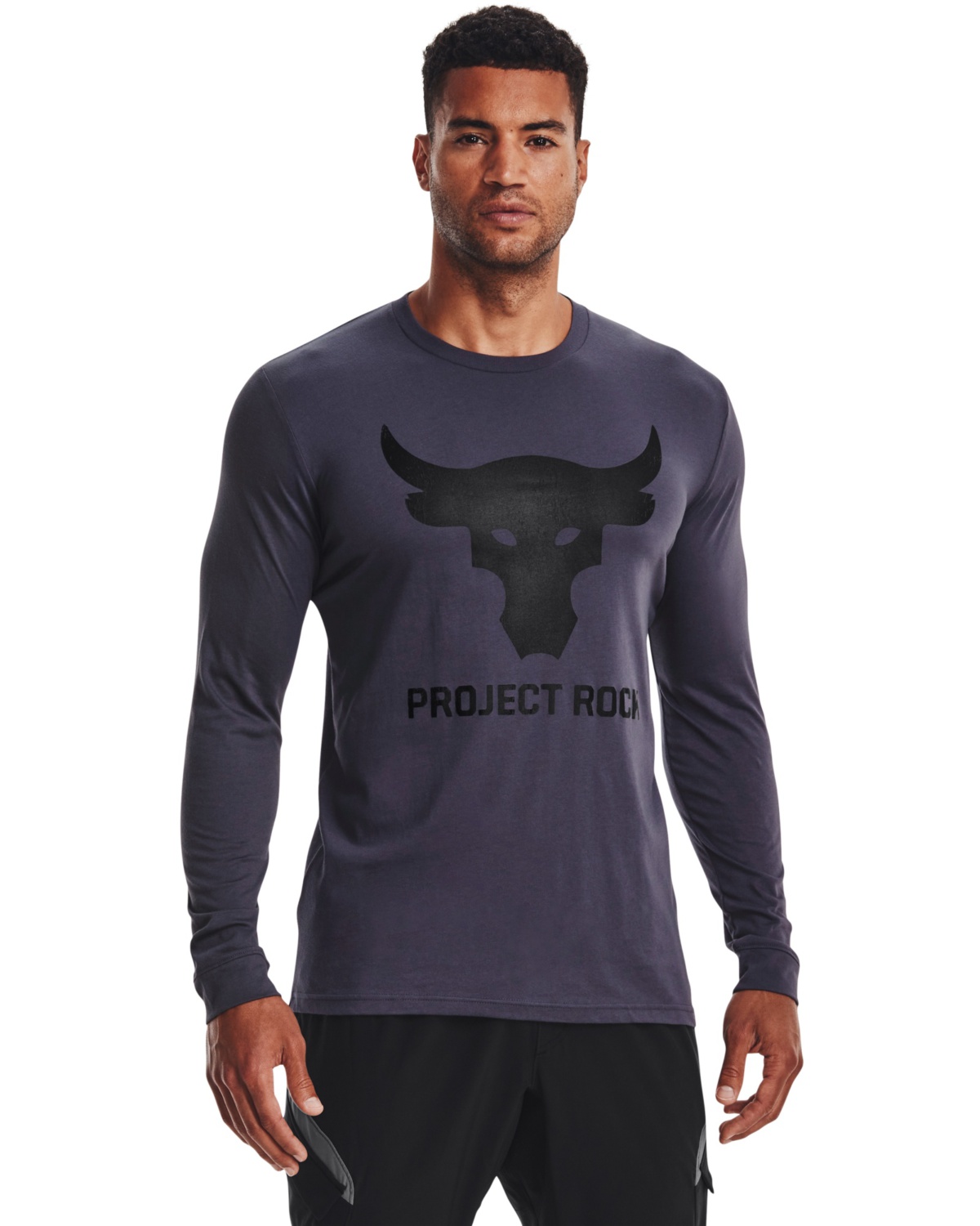 Under Armour Project Rock Brahma Bull Long Sleeve Tempered Steel \ Black