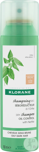 Klorane Ortie & Vitamine E Shampoing Sec Teinté Purifiant Sébo-Réducteur Cheveux Bruns Gras 150ml
