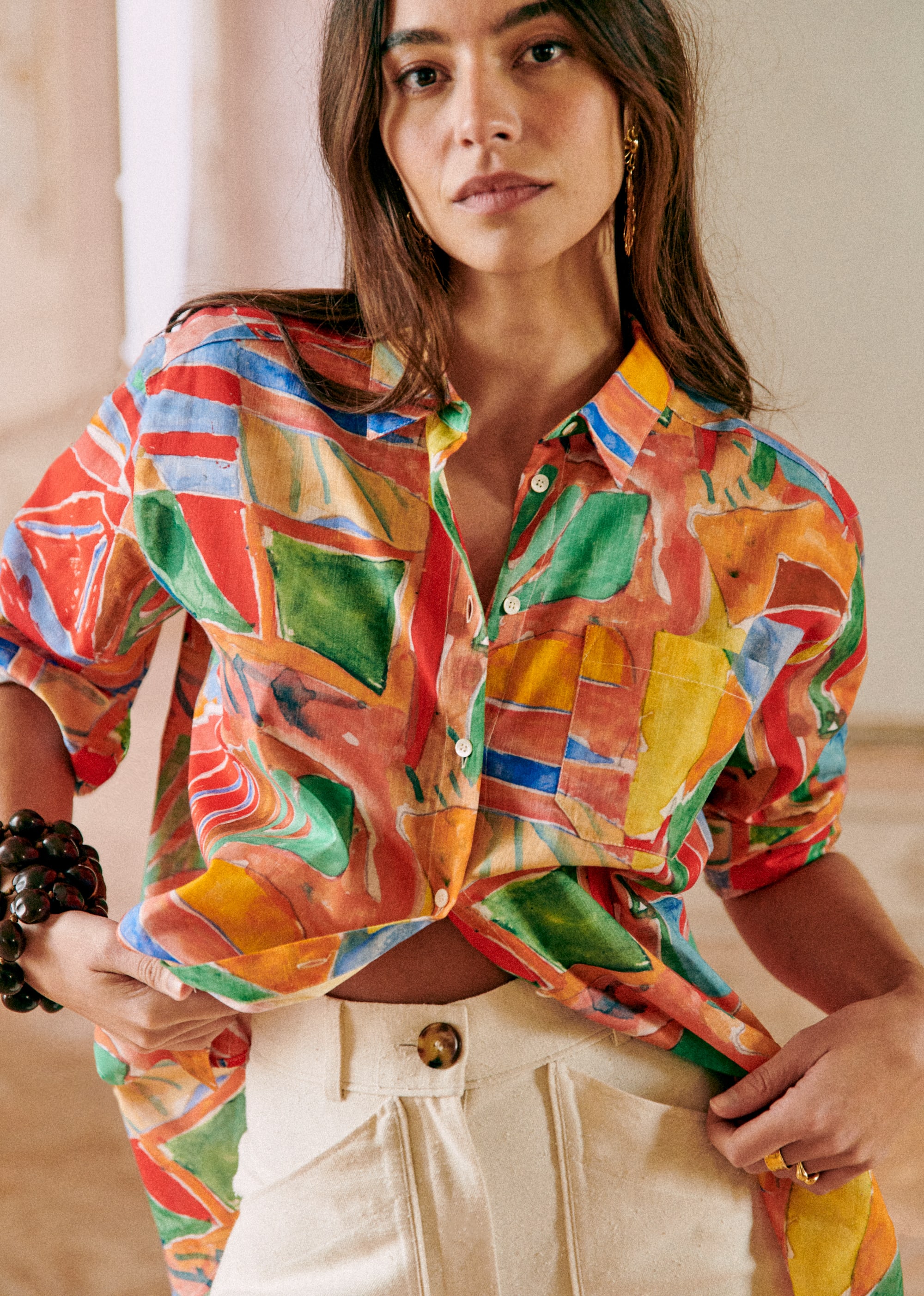 Chemise Max - Sézane x Geoffroy Pithon - Imprimé Mirage - E-SHOP/CHEMISES & BLOUSES 5905282