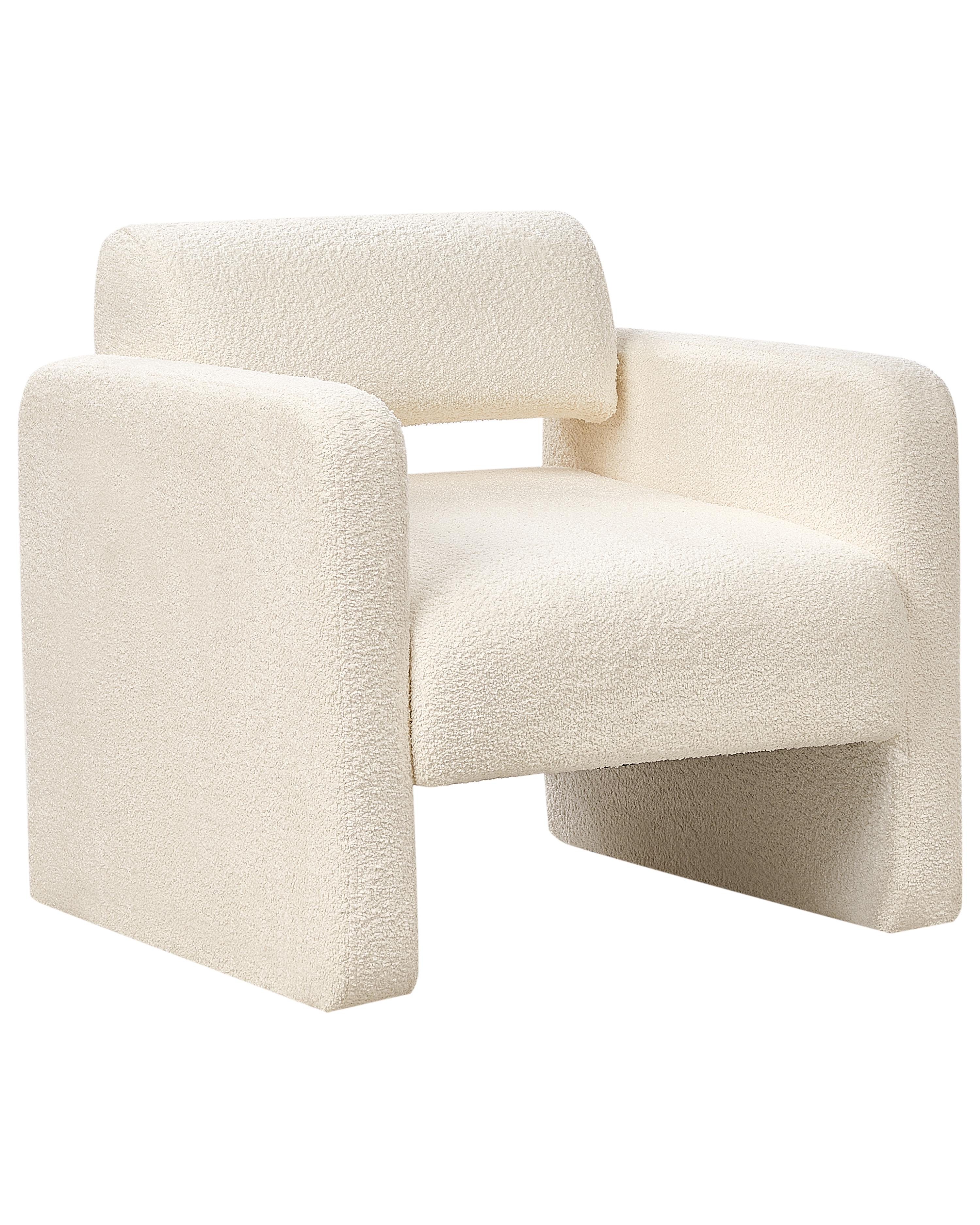 Fauteuil HALLSBERG Bouclé Gebroken wit