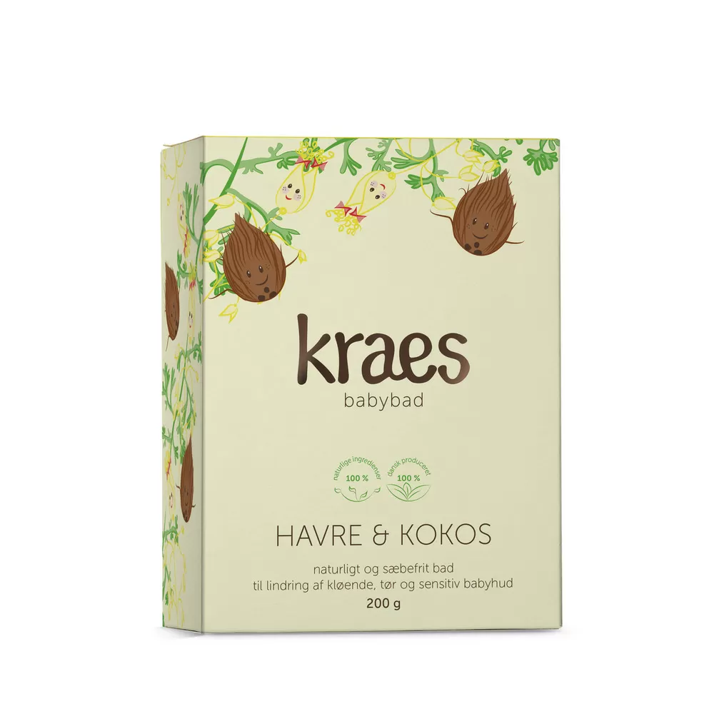 KRAES Babybad - havre & kokos - 200 g