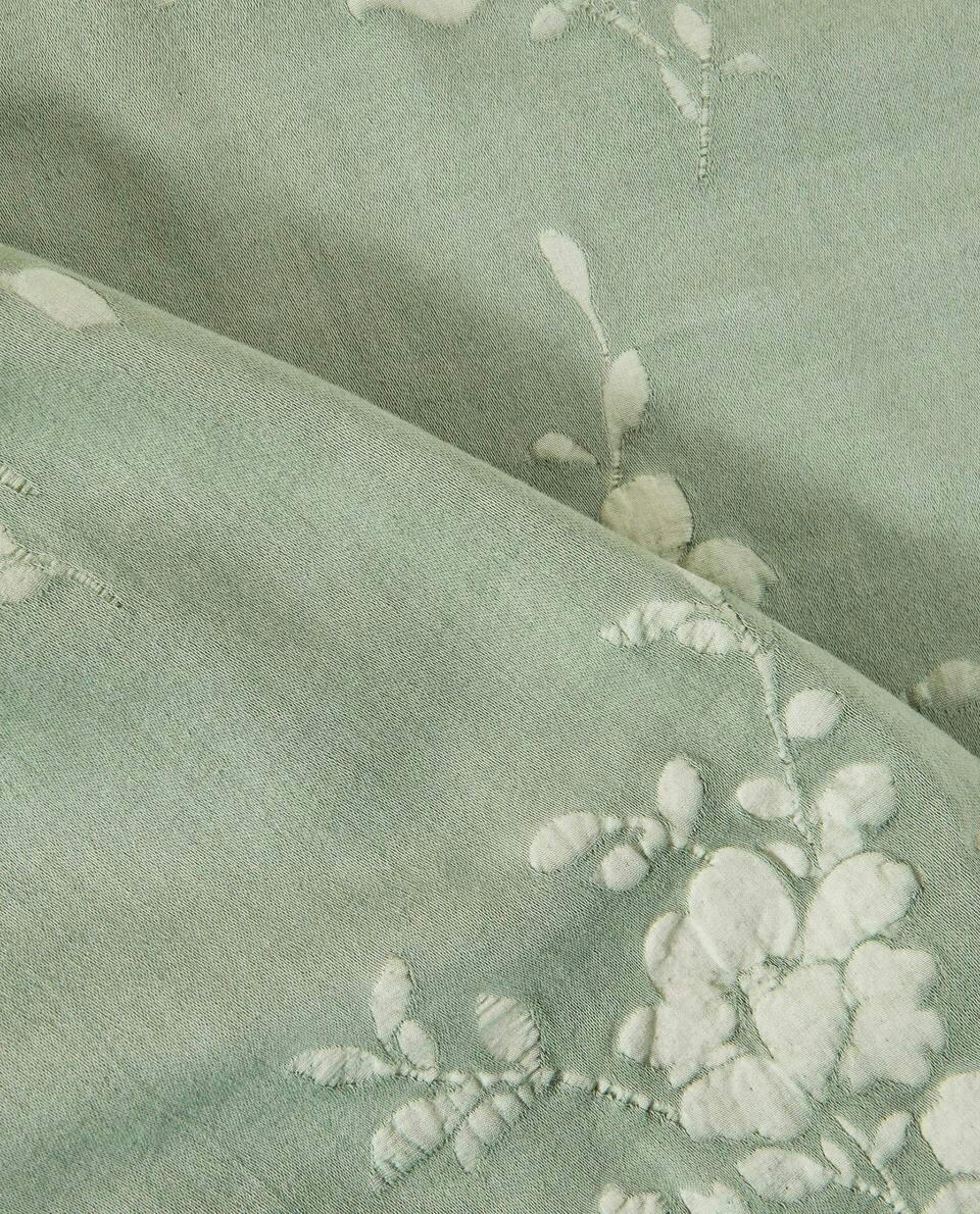 TOALHA DE MESA FLORAL DE ALGODÃO LAVADO