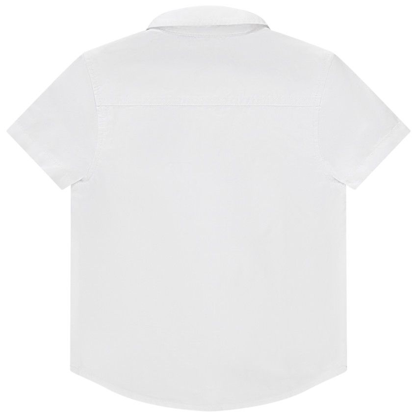 Chemise manches courtes blanche en coton - Blanc