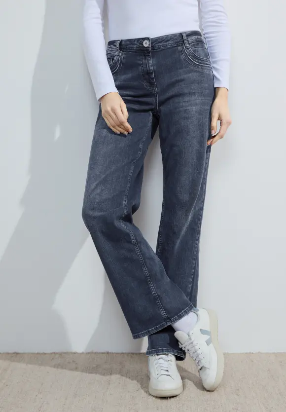 Loose Fit Jeans - dark blue washed