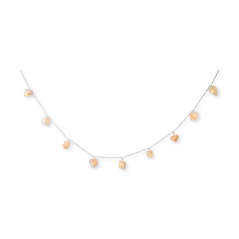 Zoutsteen lichtslinger - beige - 165 cm
