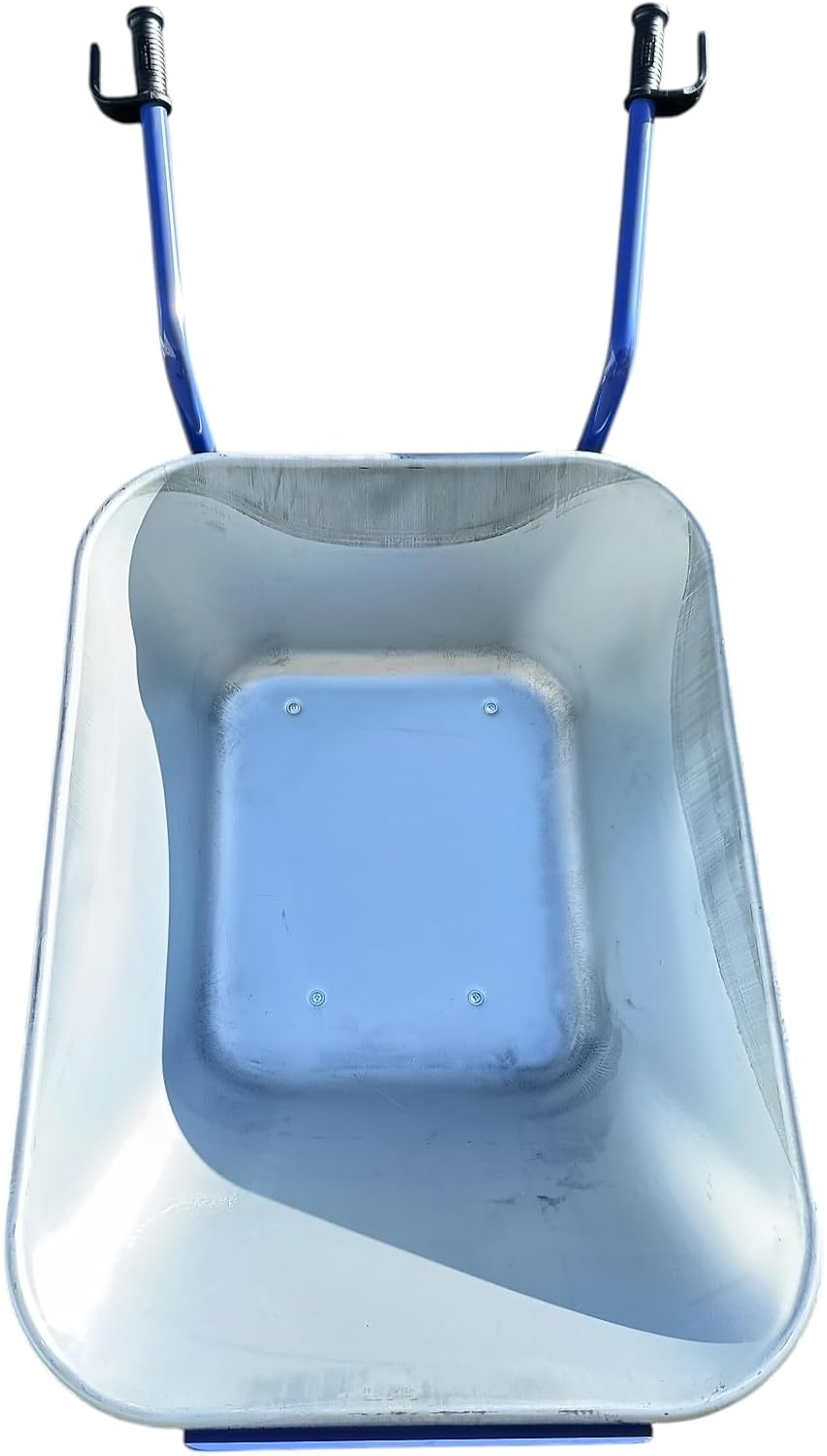 Schubkarre 200 L 2-Rad (Stallkarre) – verzinkte Stahlmulde, 32/2-mm Rahmen – 300 kg, Luftreifen 400-8 4PR, Kugellager – für Stall/Hof/Garten, ergonomische Griffe mit Handschutz
