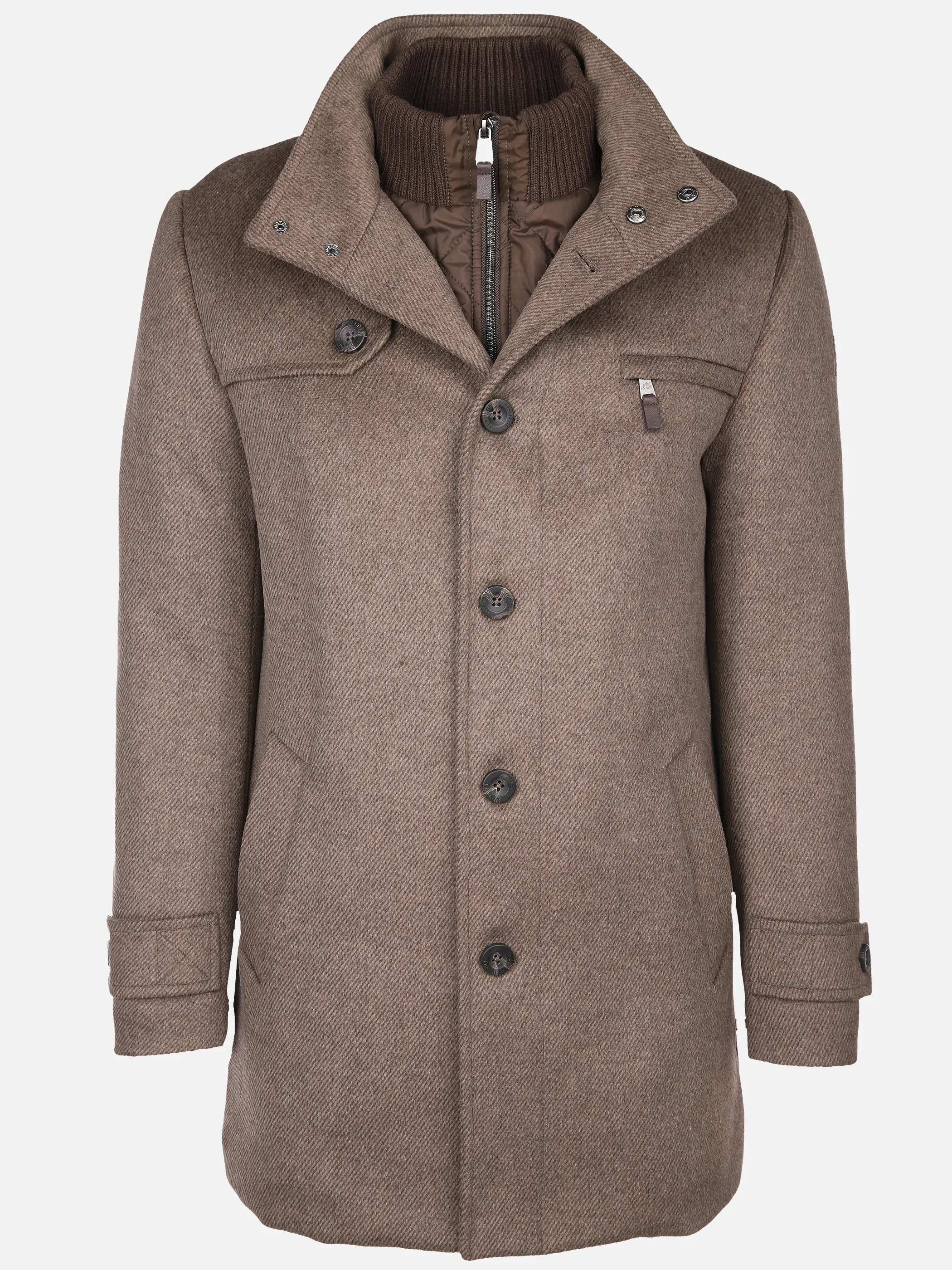 Herren Wollmantel im 2in1 Look