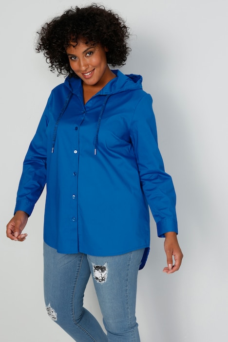 Bluse, Kapuze, Langarm