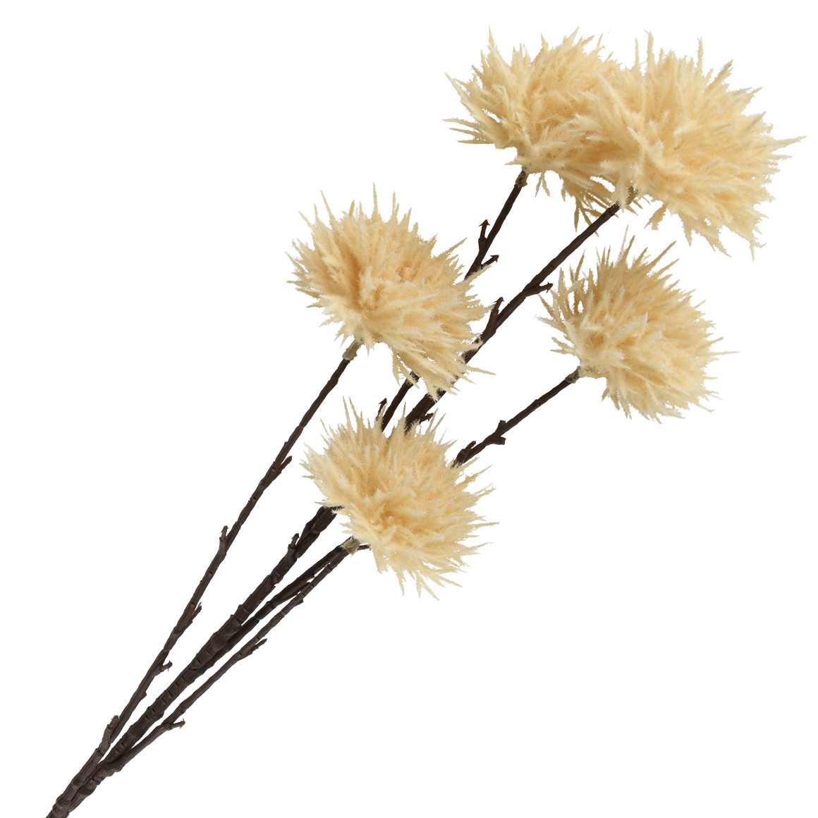Kunstblume mit fünf Blüten beige