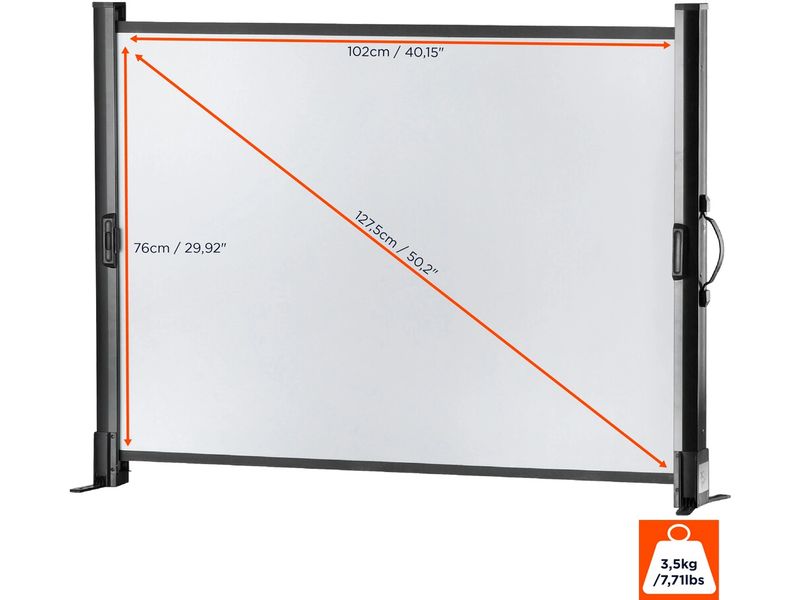 Celexon Tischleinwand 102x76 cm 4:3 Leinwand, 102 x 76 cm, manuell, Gehäuse schwarz