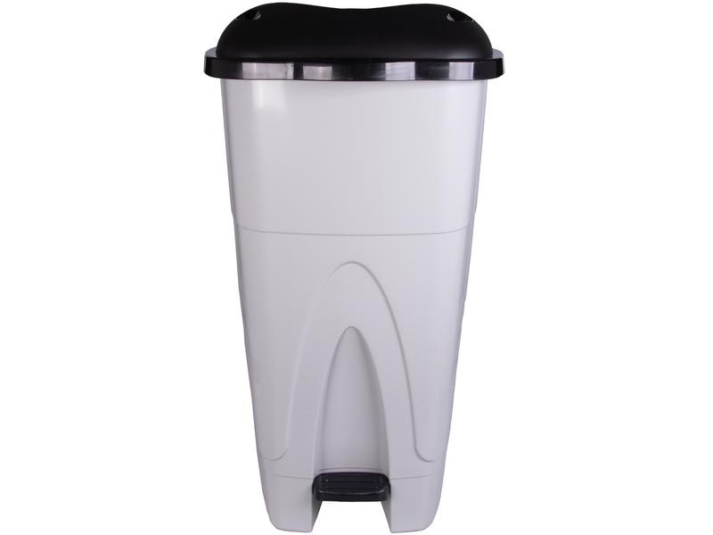 Edi Clean Treteimer Kick 110 l, Grau/Schwarz Abfalleimer Kick auf Rollen