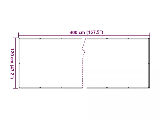 écran d'intimité de balcon anthracite 400x120 cm PVC