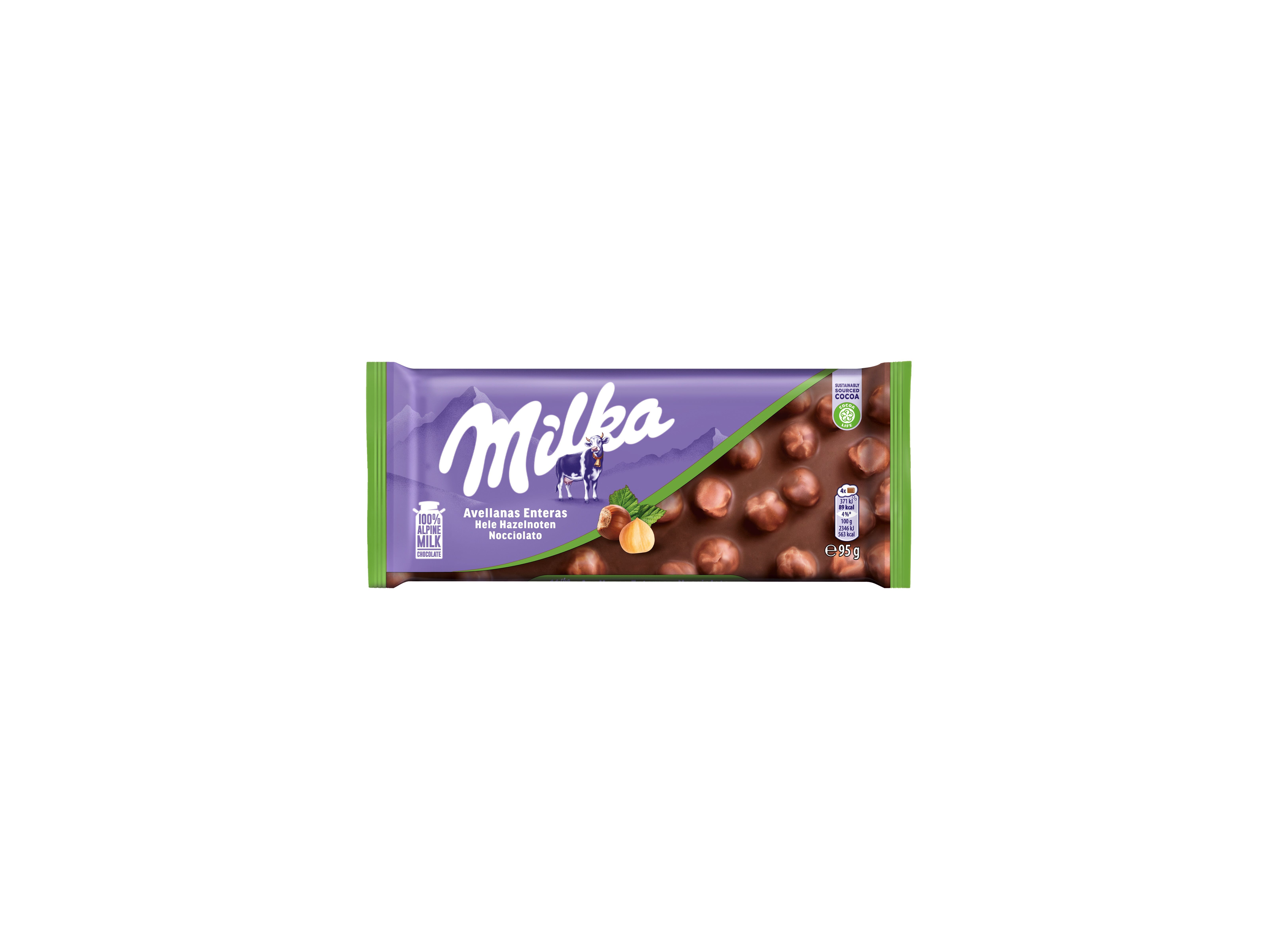 CHOCOLATE MILKA AVELÃS INTEIRAS 95 G