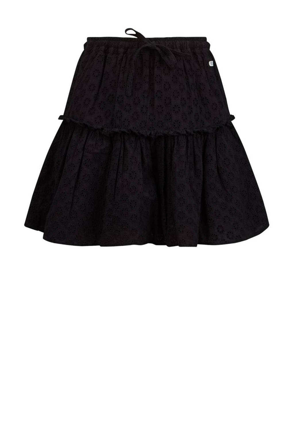 Retour Jeans rok Kiki met all over print en ruches zwart